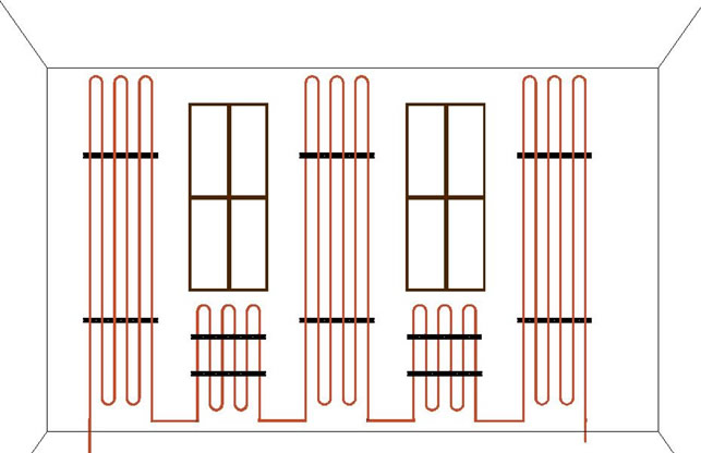 Wandheizung Außenwand